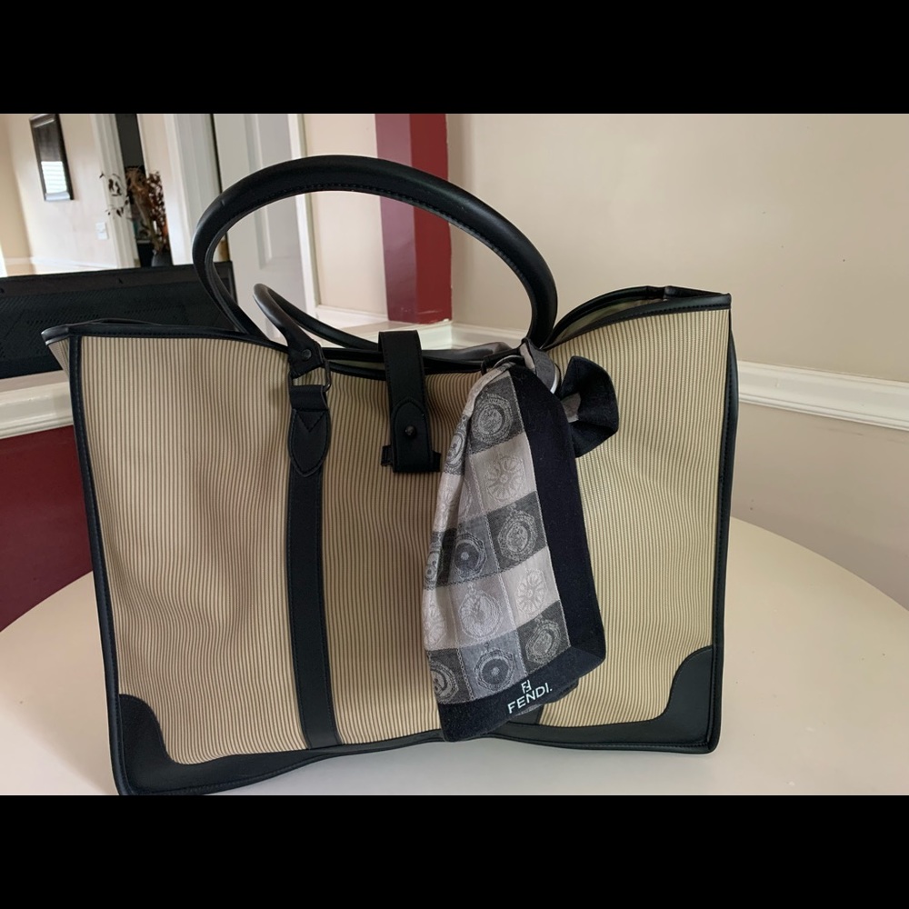 Vintage Fendi Parfums Promo Large Tote Purse Bag